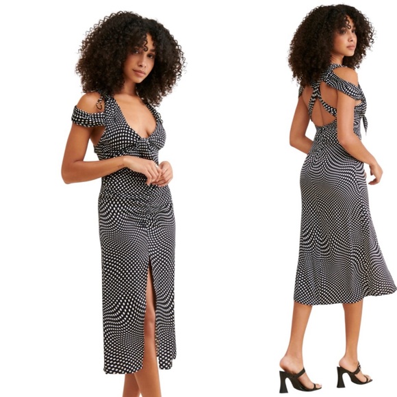 For Love And Lemons Dresses & Skirts - For Love & Lemons Beth Polka Dot Midi Dress